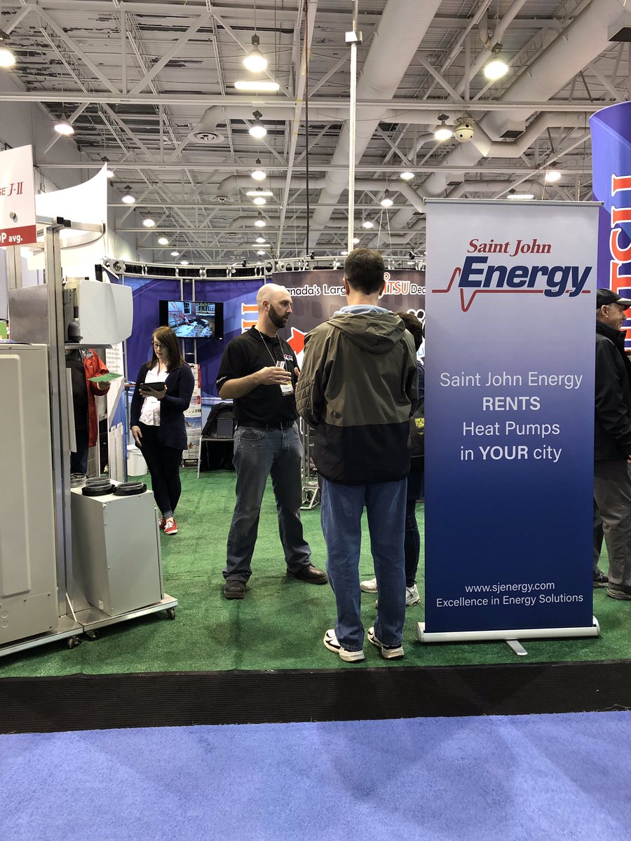 SJEnergy's tweet photo. Did you know that we rent Heat Pump outside of Saint John? Visit us this weekend at the Moncton Home Show! We look forward to providing you the details of our program. https://t.co/ZPE72aUcbR