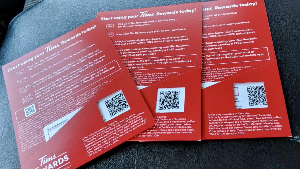 Chelsea_ahh's tweet photo. PSA: @TimHortons is handing out their new reward cards in drive-thru’s or inside at the cash. Once registered, you can receive a free coffee, tea or baked good after 7 purchases. Not too shabby eh. #timsrewards https://t.co/S4NkdvxBB5