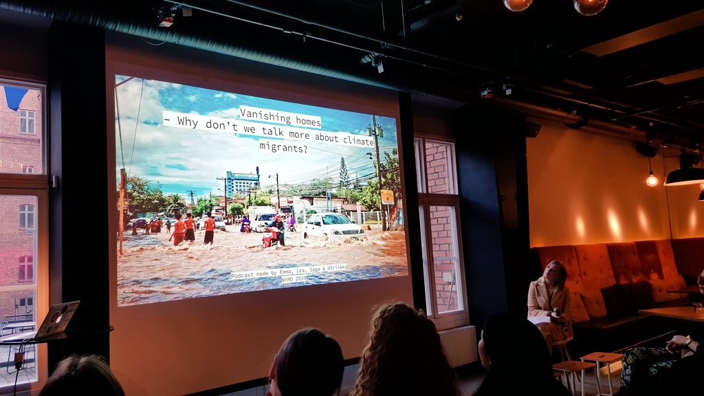 nordictive's tweet photo. Our second group looked at climate migration and put their findings into a podcast. #nymd2019 #volt https://t.co/EuEJaLOJmV