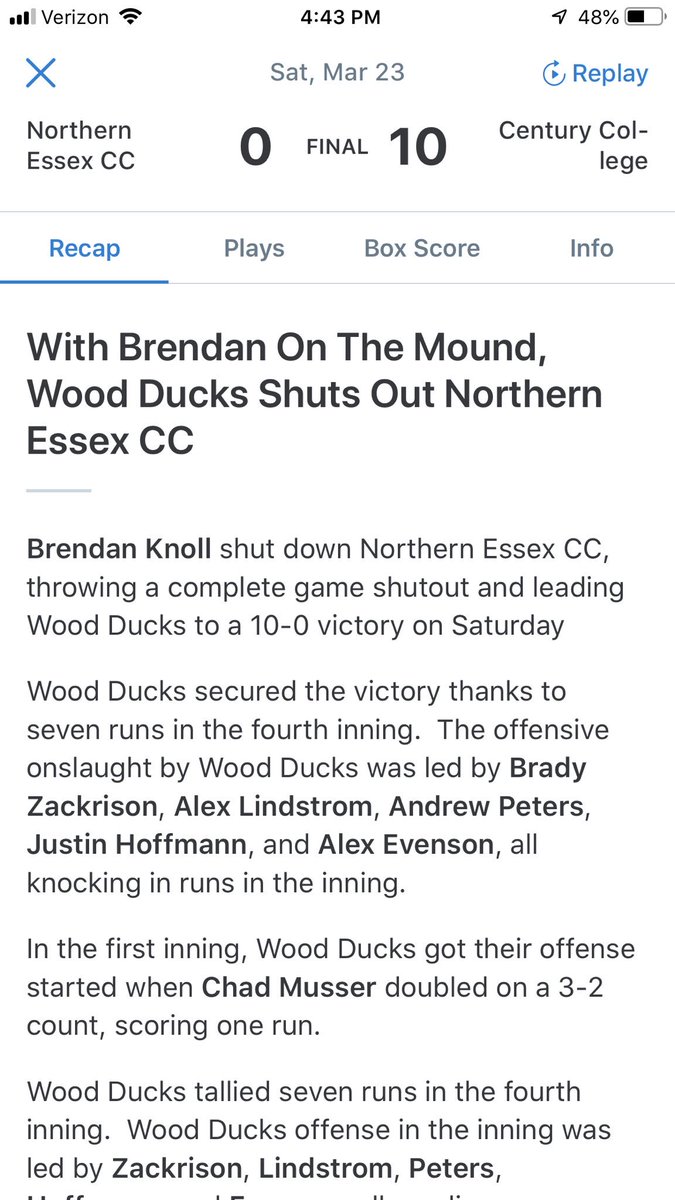 pknoll9's tweet photo. Great job on the mound today @brendan_knoll10. Way to attack the strike zone. @Ducks_Baseball @MinnStBaseball https://t.co/CTfnwUCuFn