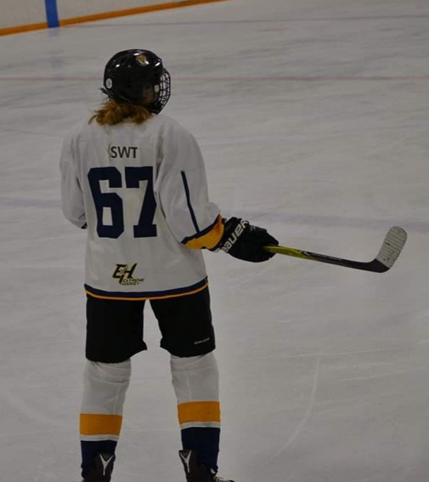PTDFOO's tweet photo. Remembering a good friend today, gone too soon. My daughter honored him in her last hockey season by wearing his number. #JM67 #Merc https://t.co/a5DzP1YcDE