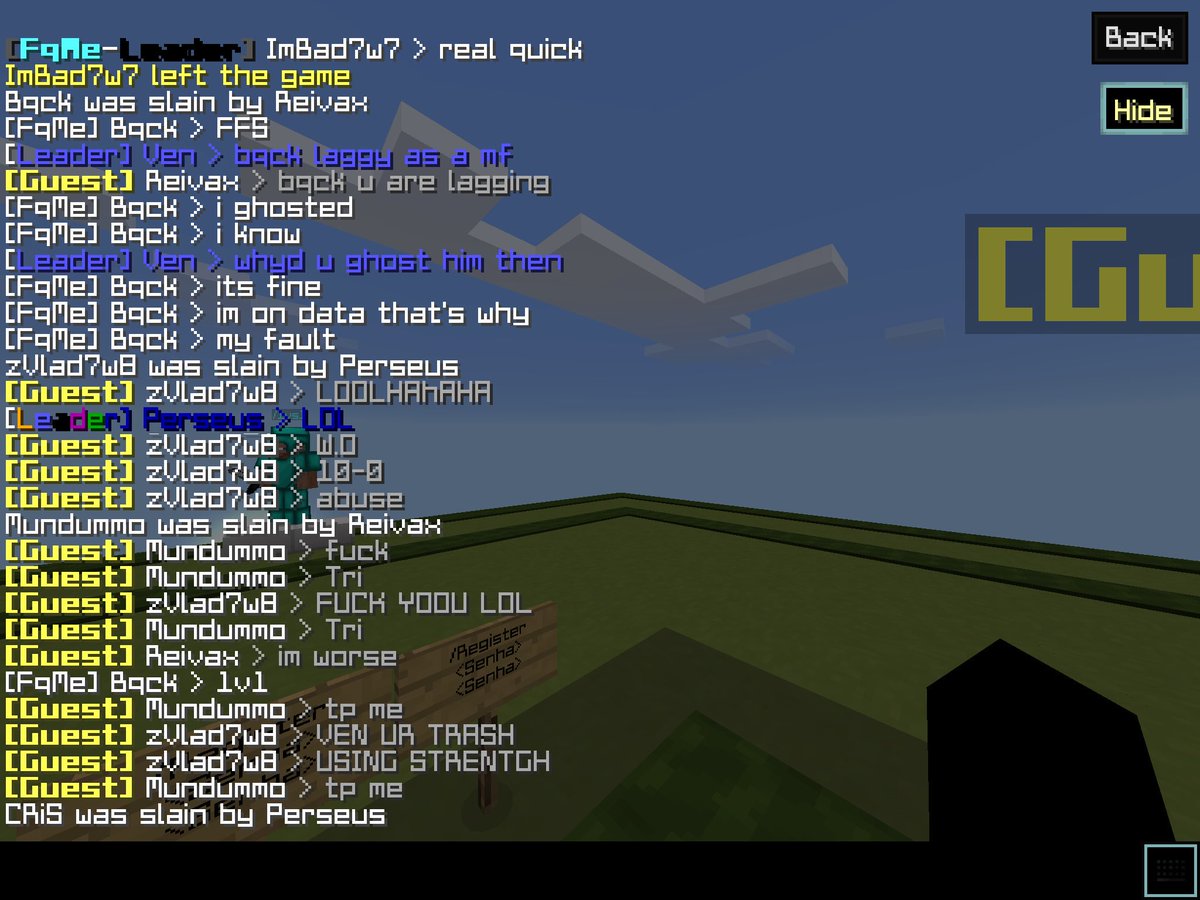 🔱 CxC VS <a href="/TeamFqMe/">FqMe</a> 🔱

🔱 15-0 favour PWS 🔱

🔱 Notes : They Abuse A Lot ( use regeneration, /kill us players, strentgh and someshits ) 🔱

🔱 Our Players : @uWuReivax 
                             <a href="/WtfVlad_/">vlad</a> 
                             @1babycris1