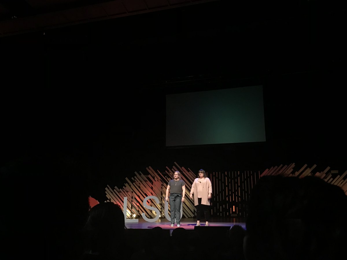 TEDxLSU's tweet photo. Sarah Simms (w/ Hayley Johnson): “In archives, forgotten and marginalized histories are still waiting to be uncovered. The history put before you today was buried in archives across the country, effectively silencing the voices of those men and their families.” #TEDxLSU https://t.co/OTFITFanpX