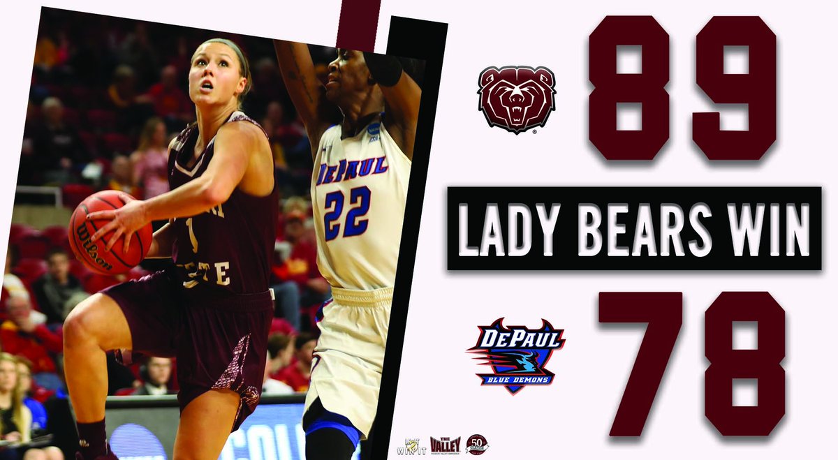 MoStateWBB's tweet image. SURVIVE AND ADVANCE!! 

First Lady Bears #ncaaW win in 18 years!!! 

#MSUBears will take on the winner of Iowa State and New Mexico State, Monday evening.