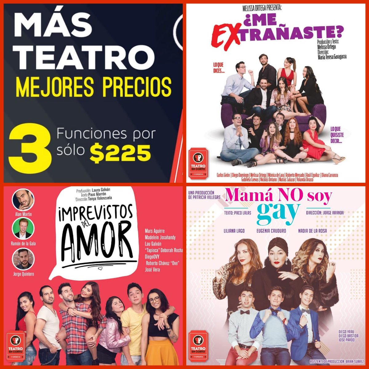 <a href="/imprevistosamor/">imprevistosamor</a> @mamanosoygaytc #MeExtrañaste en promoción en <a href="/TeatroEnCorto/">Teatro En Corto</a> #Napoles