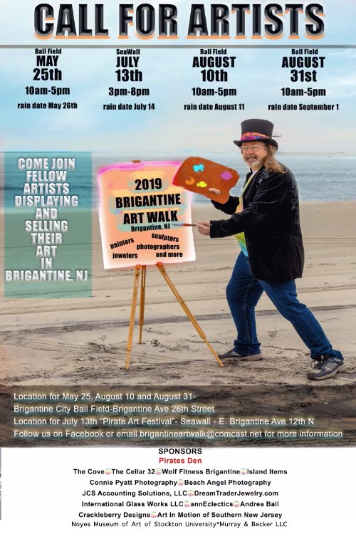 BBArtWalk's tweet photo. CALL FOR ARTISTS. JOIN FELLOW ARTISTS THIS SUMMER AT THE 4th ANNUAL BRIGANTINE ART WALK.
For more information message us here or email us a brigantineartwalk@comcast.net
@BrigChamber @njdotcom @njstage @ArtsGarageAC @artpridenj @bestofnj @shorenewstoday  @NoyesMuseum https://t.co/R0zGAegjsP