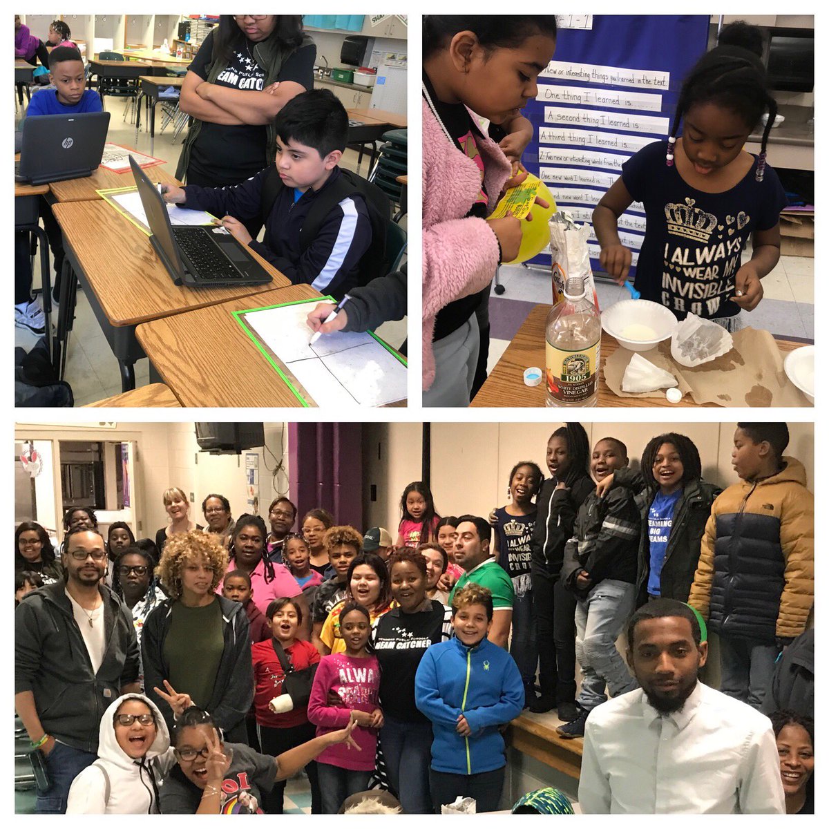 Tyharri's tweet photo. A home/school connection is critical to the success of our students. Don’t buy into the myth that parents won’t come out to support our programs...the Miles Jones community showed up in a big way! #RPSisRising #ifwebuildit... #DreamersAcademy https://t.co/DqMXv7nG2g