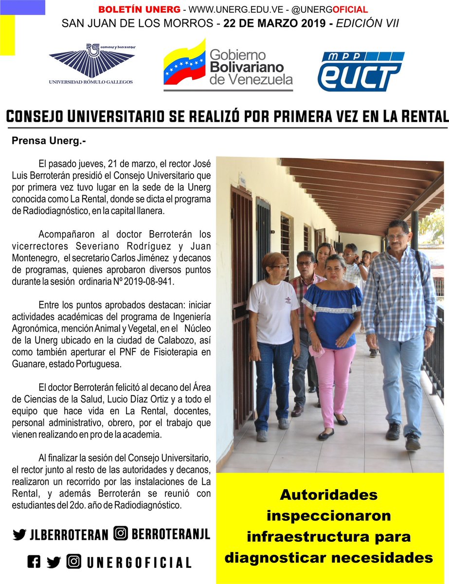 unergoficial's tweet photo. Boletín Unerg https://t.co/elfYnhJl6g