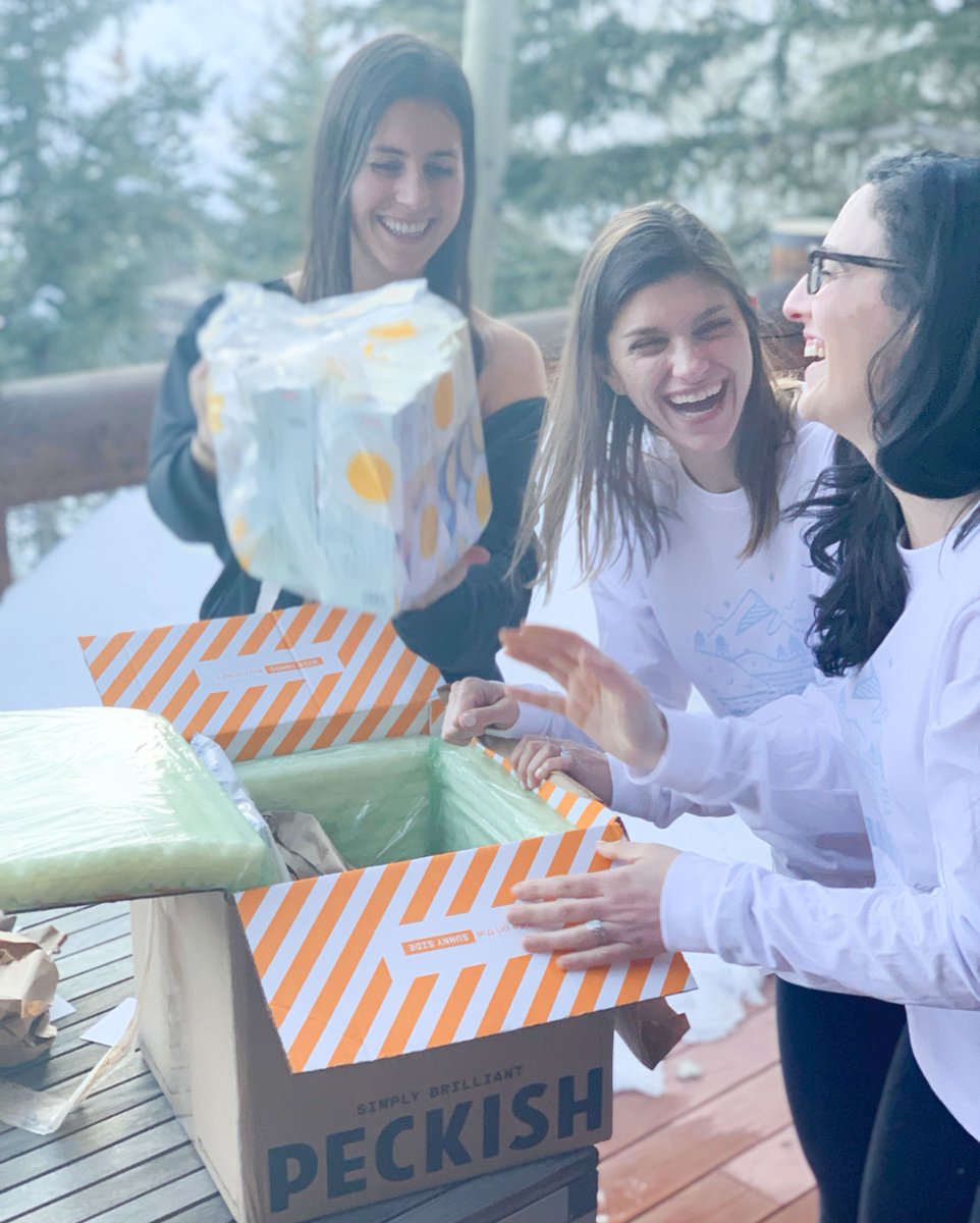 HeyPeckish's tweet photo. An *actual* candid photo of a PECKISH unboxing. Seriously, you can feel this good too. Head to our site and use code 50PECKS for 50% off your first order. https://t.co/nU5JSkazlm