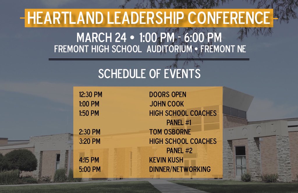 DeMoineAdams's tweet image. Looking forward to providing a ‘locker room’ for coaches at tomorrow’s Heartland Leadership &amp;amp; 3D Coaching Conference, with partner @FCANebraska. Expecting 300+ coaches from across the state, and there’s still room for more! Registration includes dinner. #ExerciseYourLeadership