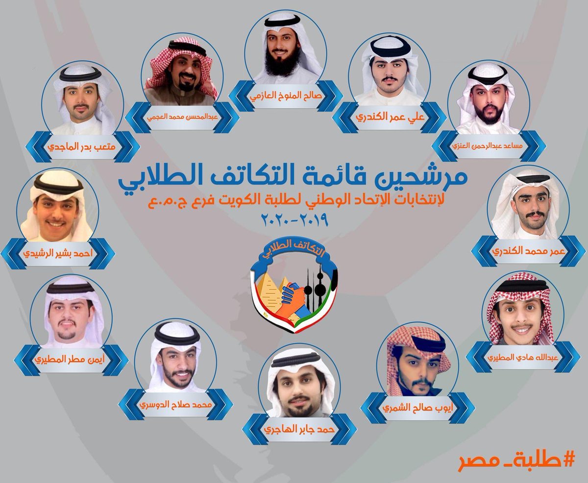 mutair_cairo's tweet photo. تعلن قائمة #التكاتف_الطلابي عن مرشحينها للعام النقابي ٢٠١٩ / ٢٠٢٠ وعن استعدادها التام للانتخابات القادمة

#طلبة_مصر 
#عهد_جديد_اتحادنا_تكاتف https://t.co/DNUmZynEk6