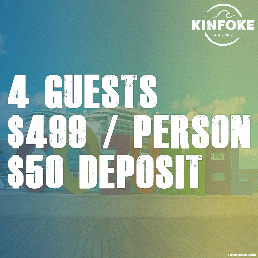 kinfokekrewz's tweet photo. Got a group of friends? Book Now! ... and save.

Book Today: (800) 813-6884
https://t.co/nNlDA5hfKr

#kinfokekrewz #bigsmo #longcut #twangandround #gunnerfromjawga #lennycooper44 #kinfoke #countrymusic #hickhop #vacayontheway #cypressspring #amberdelacruz #tommychayne #countywide https://t.co/rGmC3x3gcP