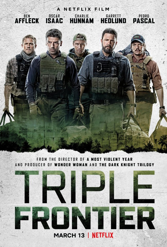 Triple Frontier Güney Amerika da planlanan büyük bir soygunun hikayesini anlatan film de , eski özel kuvvetler askeri 5 kişi gözlerini Güney Amerikanın kuytu köşelerin de bulunan büyük bir kartele dikmişlerdir. Hayatlarında ilk defa... #yabancıfilm evdesinema.net/triple-frontie…