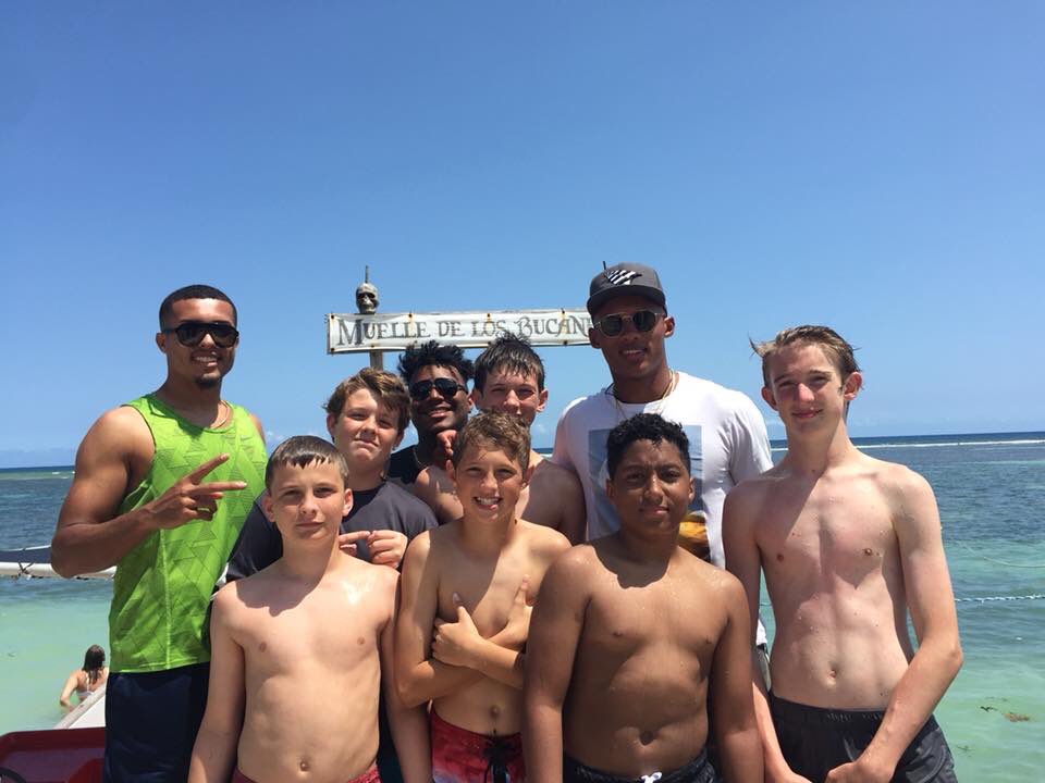 colwindt's tweet photo. @josh_dobbs1 Shout out to Josh Dobbs!!  Thanks for hanging with these Lake Howell Silver Hawks on the cruise!!  They enjoyed b.ball and f.ball with you!! https://t.co/2PFCeorRsP