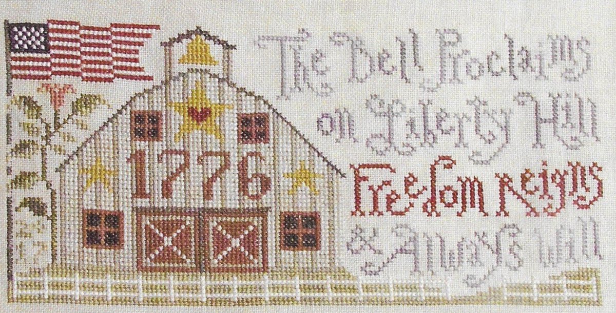 FarmersAttic's tweet photo. Freedom Reigns by Silver Creek Samplers https://t.co/sl0ObpFFyi #OFGTeam #FarmersAttic #Etsy #CrossStitch #Americana #Patriotic #IndependenceDay https://t.co/8Cd15d7qVA