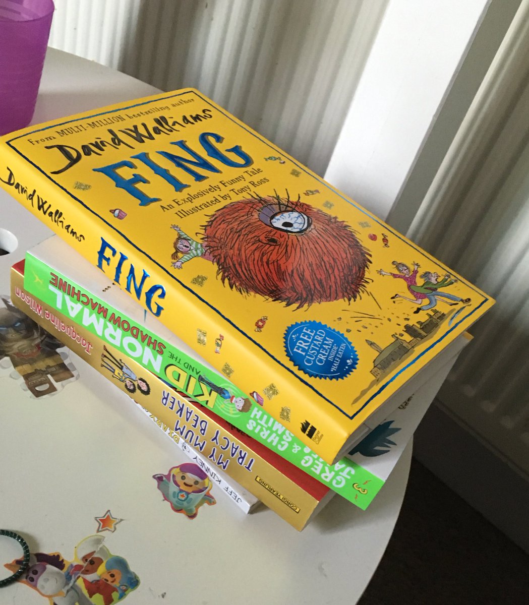 cayfor's tweet photo. You go to @Waterstones to use your kids #WorldBookDay coupons and come back with 2 piles of books. This is big oneβs: @davidwalliams, @FansofJWilson and @wimpykid . He believes there are no boys and girls books, just kids books π not all kids agree, he had to #standupforit https://t.co/DvYWqX2dR5