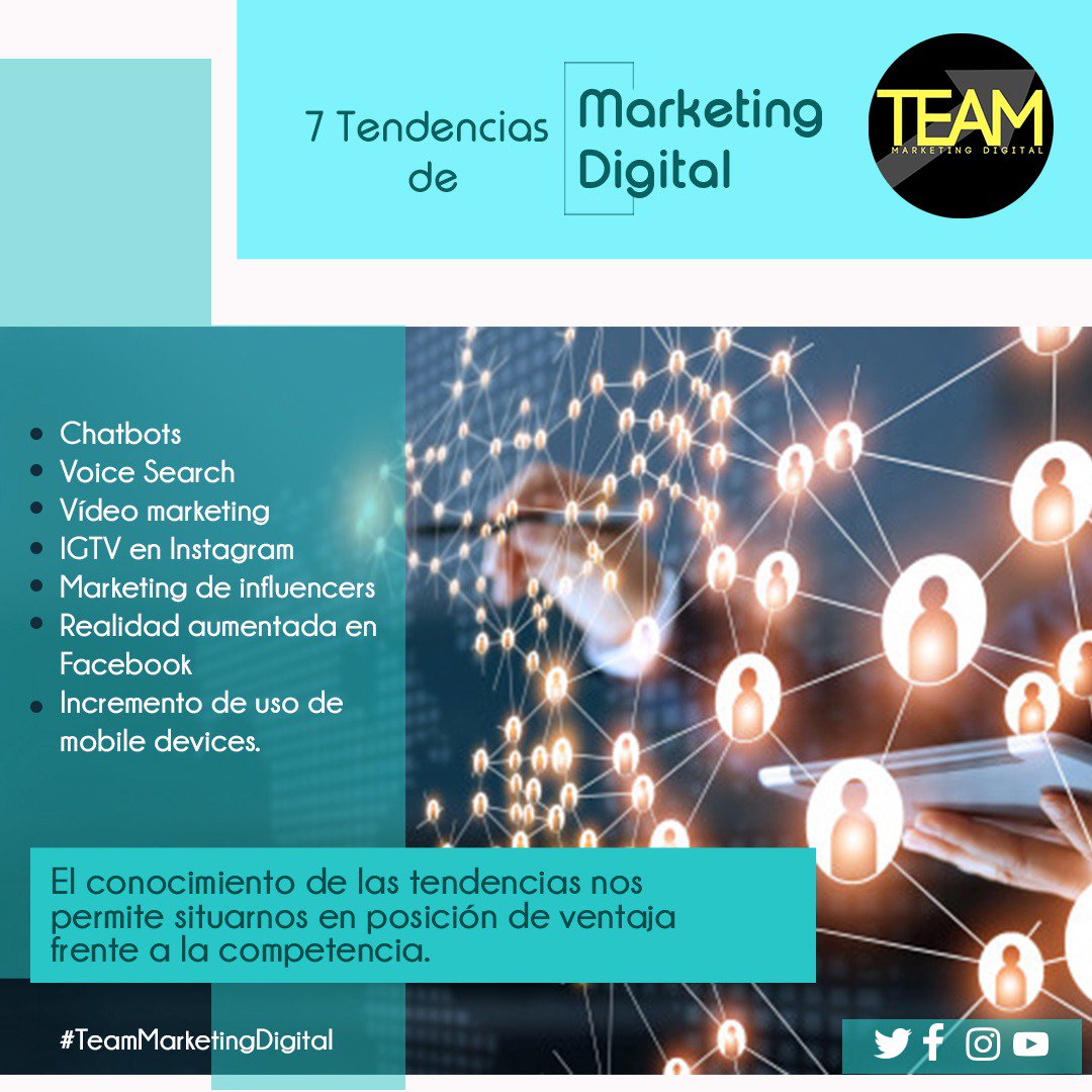 TeamMarketingD2's tweet photo. Conoce las 7 tendencias de #MarketingDigital #tipsmarketeros https://t.co/PkEObOgAgj