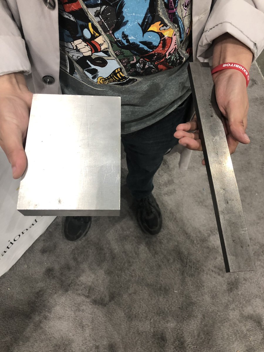 If you were making <a href="/CaptainAmerica/">Captain America</a>’s shield and don’t have access to Vibranium, would you want to use steel or aluminum?

Steel is stronger but super heavy. Aluminum is lighter and easier to maneuver but not as strong.  #ClippersSciFest