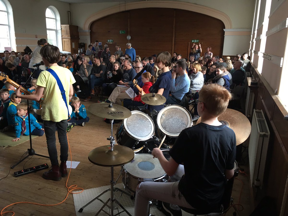 The1stOnes's tweet image. A new look The First Ones entertained the South East District Beavers today. We were joined by drummer Will. Christian is moving on to pastures new and is handing over to Will over the next few weeks. So it will be farewell to Christian and welcome to Will 🤘