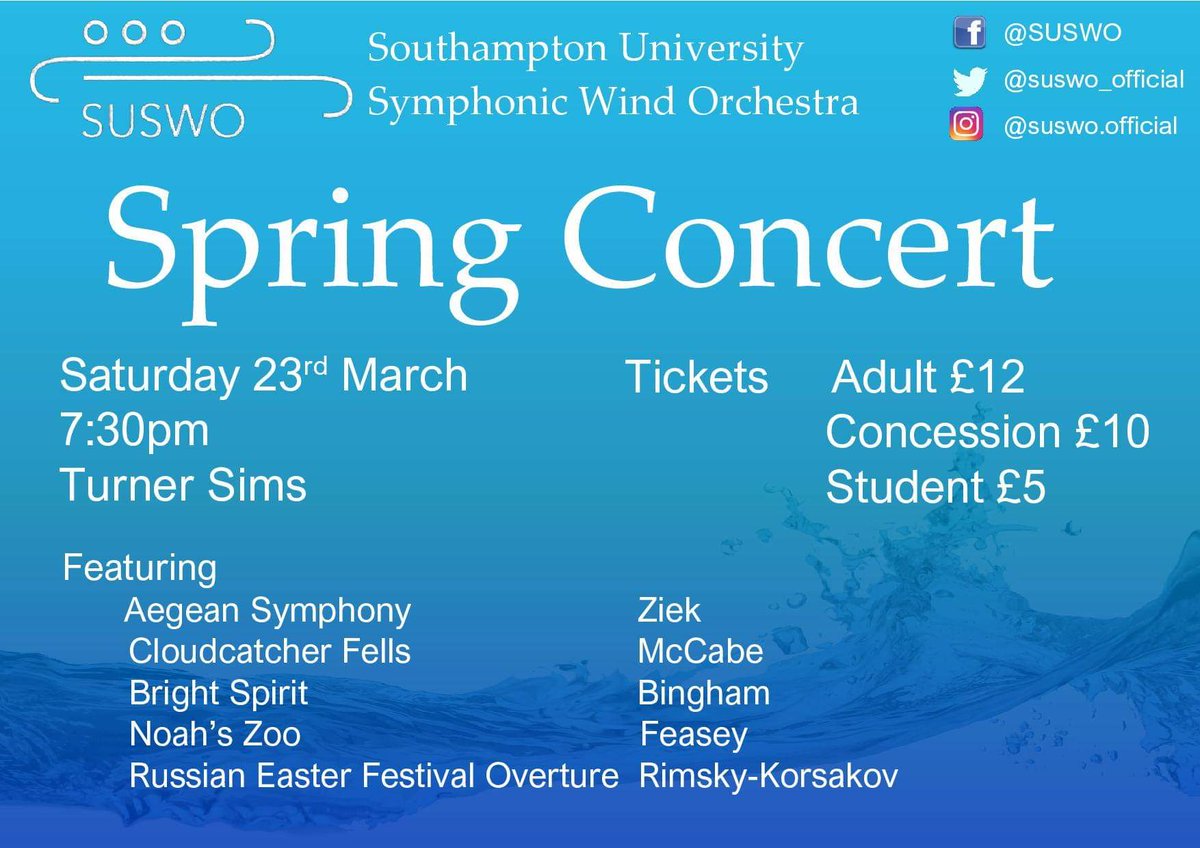 We can't wait to see you all tonight!! 😄
Head down to Turner Sims from 18:30 for our Pre-Concert Showcase before the concert starts at 19:30! 🎶