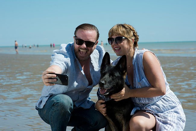 Thanks again for all the love for #AfterLife. I have never had a reaction like this. The reviews have been great but the response from viewers has been off the fucking charts. And that counts for so much more in the long run. Best fans in the world. Dog Bless you.