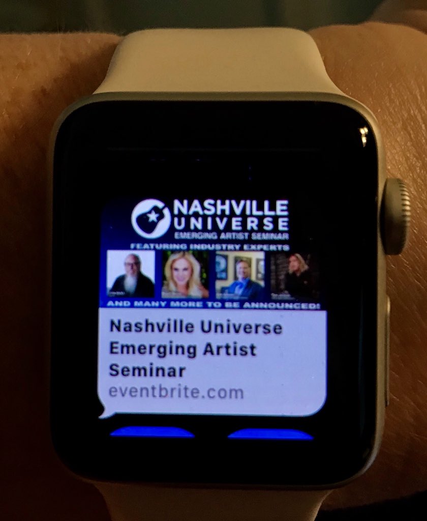 Have YOU registered for the NASHVILLE UNIVERSE EMERGING ARTIST SEMINAR yet? If not, this is your reminder from our <a href="/apple/">Apple</a> iWatch!

REGISTER NOW and save $100 off regular registration! NashvilleUniverse.com

#nashvilleuniverse #emergingartist #seminar #musicrow #nashville #music