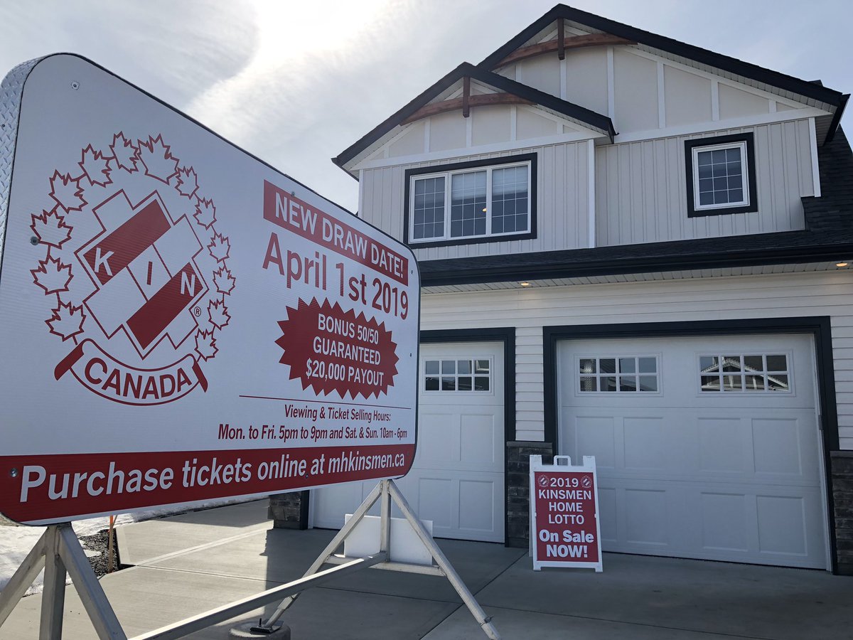Great Deal for $100.00 and 50/50 is worth over 35,000 and draw for the 50/50 is April 1 , the Home May 11 <a href="/MedHatKinsmen/">Medicine Hat Kinsmen</a> 609 somerside View your first right past the @cheesecakeyxh and your first left and your here.
