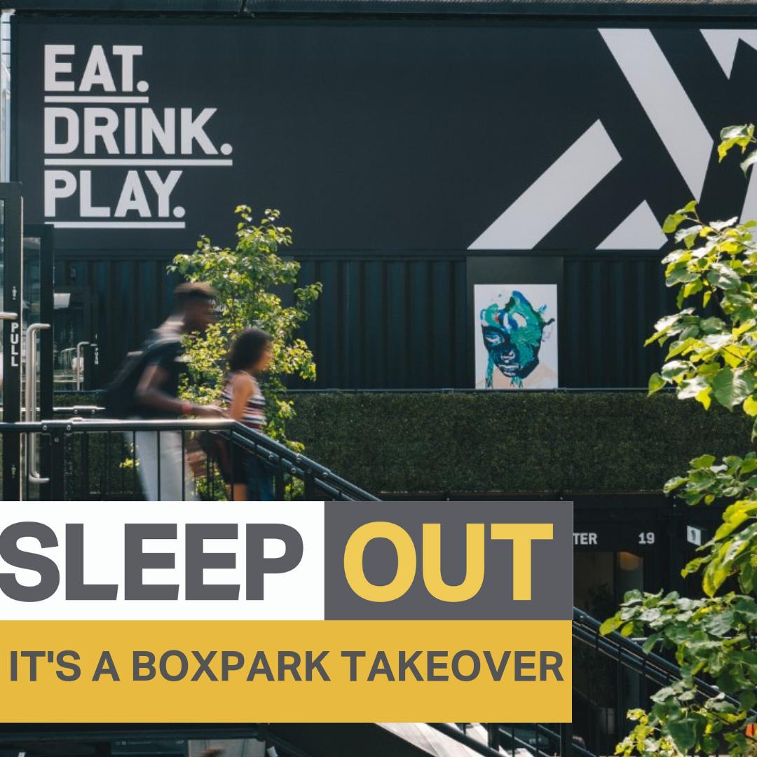 EvolveLDN's tweet photo. The @BoxparkCroydon takeover is nearly here. Just 1 more sleep before the #EvolveSleepOut SleepOutCroydon #SleepOutforEvolve Read why Croydon MP’s and Businesses are getting involved: https://t.co/0Iyg2192ix https://t.co/Nc7xjK51TR