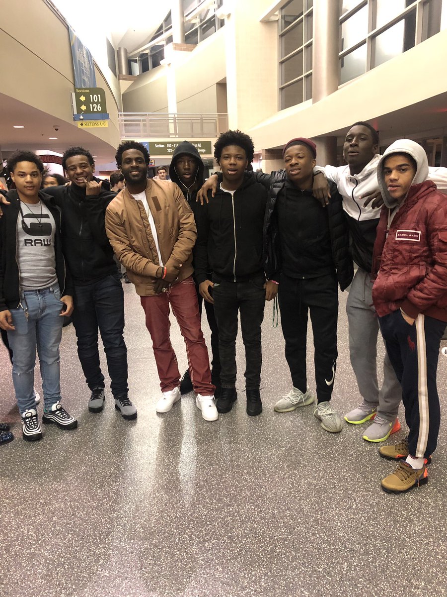Coach_Deuce2's tweet photo. My DBs!!! I enjoy coaching them day in and day out. We went to support the boys basketball team in the championship game. #PositionBonding #Brotherhood #CTC #TG https://t.co/Px1uIXZ70S