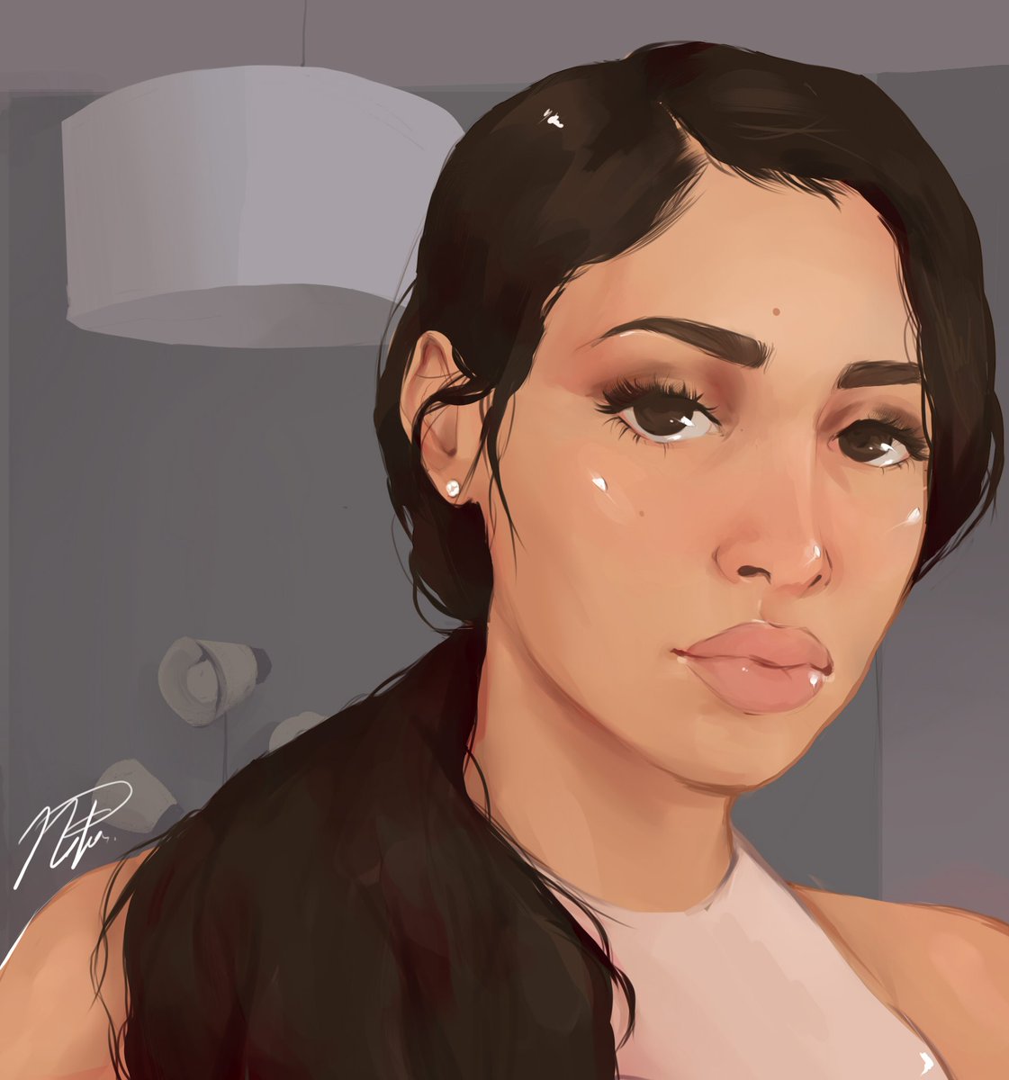 Povnadia's tweet photo. havent drawn in a while,, oops 
drew an actual goddess nevaeh jolie https://t.co/tsrcWXIMni