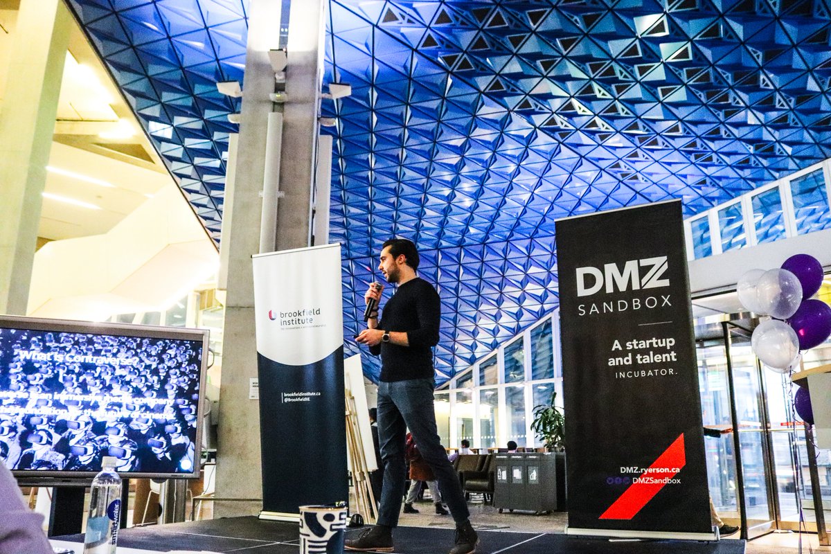 ContraverseVR's tweet photo. Last week we had the amazing opportunity to pitch for the @DMZSandbox Startup Grant. After weeks of preparation and incredible support from folks at the DMZ, we won $10,000 to take our business to the next level!
.
#startup #stage #entrepreneur #dmz #contraverse #VirtualReality https://t.co/UNETyMFOMd
