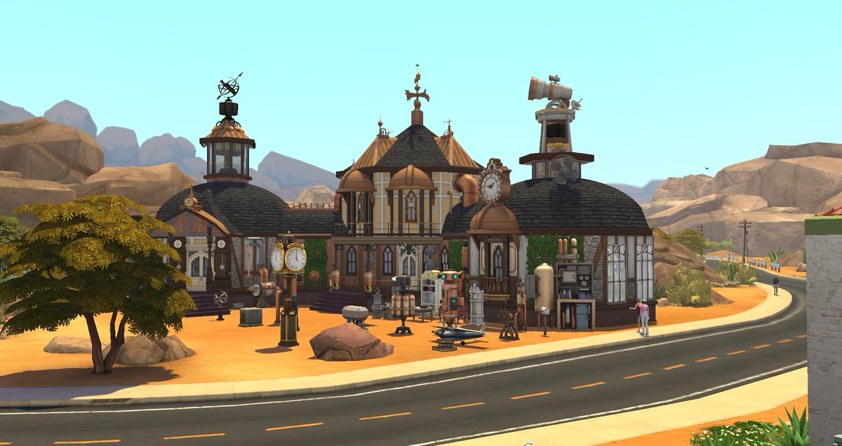 Kittkat7147's tweet image. My WIP for @Bree_Miles 's March #ShowNShare  I'm doing the 3 pod house and making it a Steampunk house and workshop. Having a ton of fun with this one!