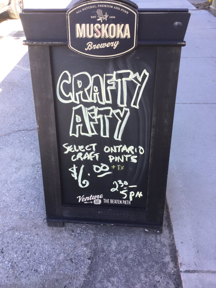 KingEddyPub's tweet photo. #CraftyAfty is almost starting join us in #Ilderton just minutes north of #LdnOnt. Today’s pints @MuskokaBrewery Detour @NeustadtBeer Double Fuggle @beausallnatural Lugtread @RailwayCity Express Lager plus 3 drafts from @WellingtonBrew! https://t.co/j2ZxPVdzSE