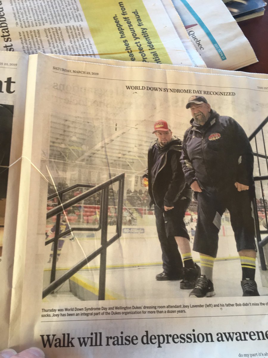 Thank u to ⁦<a href="/TheIntell/">The Intelligencer</a>⁩ for the story on World Down Syndrome Day and our celebration of Joey Lavender.  He is a huge part of our organization and proud to call him a Duke! Go Dukes Go!