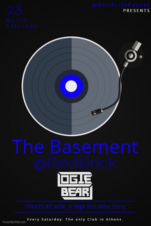 BrickLifeEvents's tweet photo. Sober up and get your ass down to The Basement @RedBrickAthens with @DJLogieBear #HighFest https://t.co/USwTp8Zin2