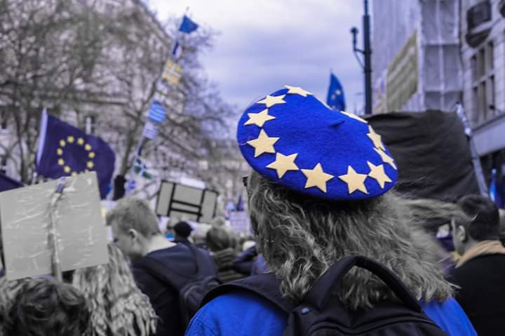 A sea of blue today... #PutItToThePeople #PutItToThePeopleMarch #PeoplesVoteMarch