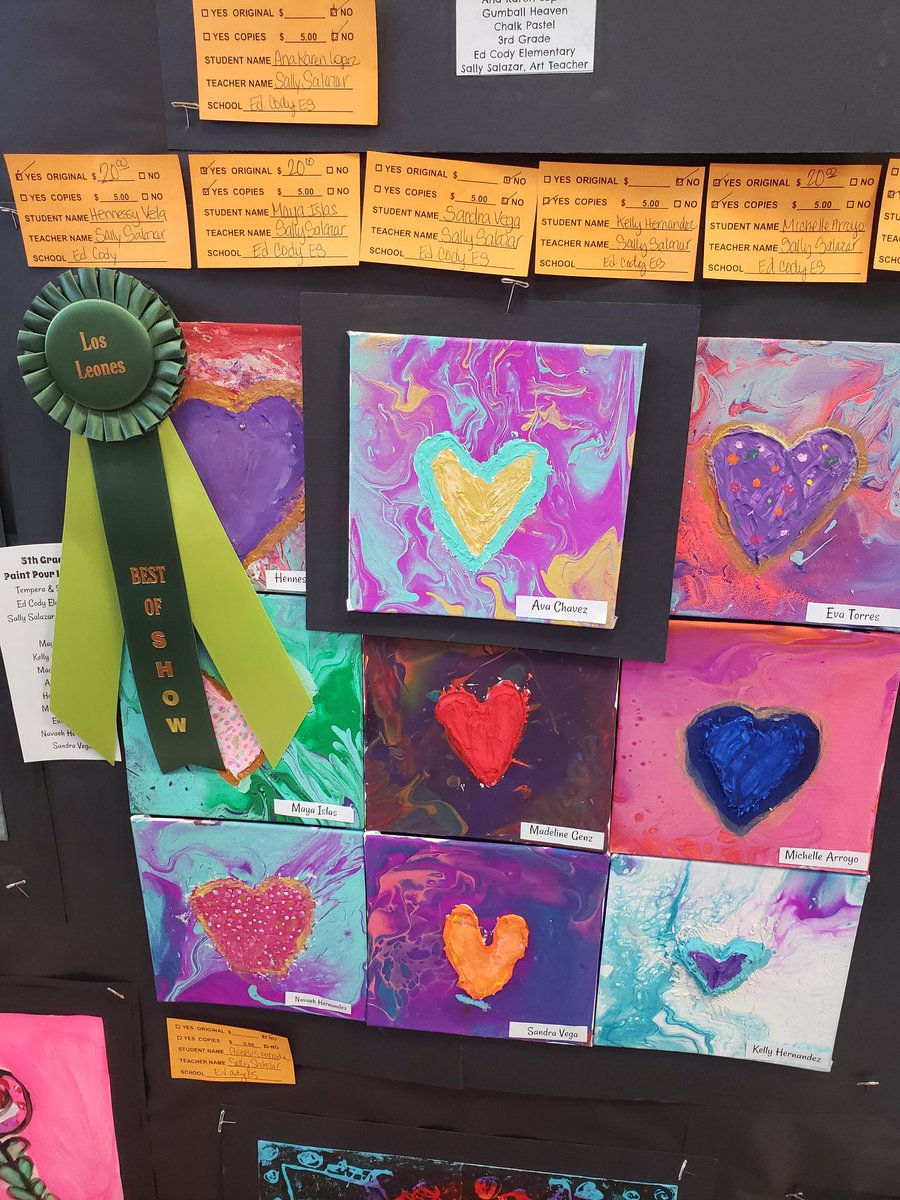 rocksyhuerta's tweet photo. Awesome Art work from our Cody students -LosLeones Art Show #ThisIsNorthside #NISDcody #NISD @sallysartroom https://t.co/VkKEg9hXD2