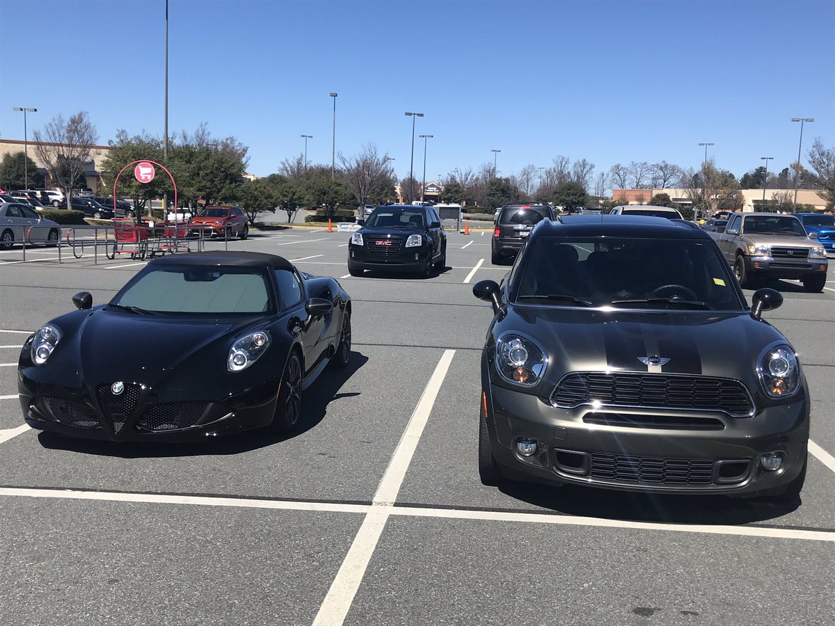MattHunnes's tweet photo. When a Mini is no longer mini. #Alfaromeo #4CSpider #Mini #Cars https://t.co/S03sV4jHb6