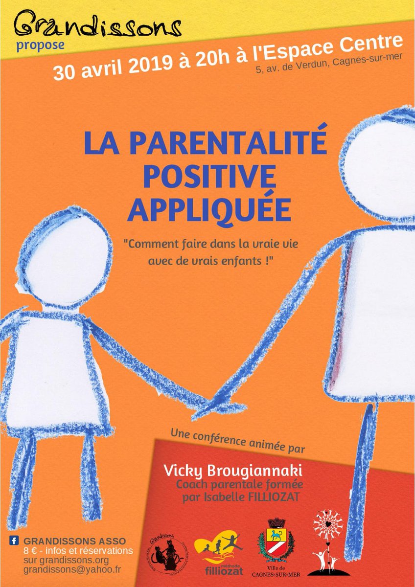 AssoGrandissons's tweet photo. Le 30 avril, pour la #JournéeDeLaNonViolenceÉducative Grandissons vous propose une conférence sur le thème "La parentalité positive appliquée : comment faire dans la vraie vie avec de vrais enfants !" à côté de #Nice06 #JNVE #CagnesSurMer https://t.co/FD5LKX5aPp