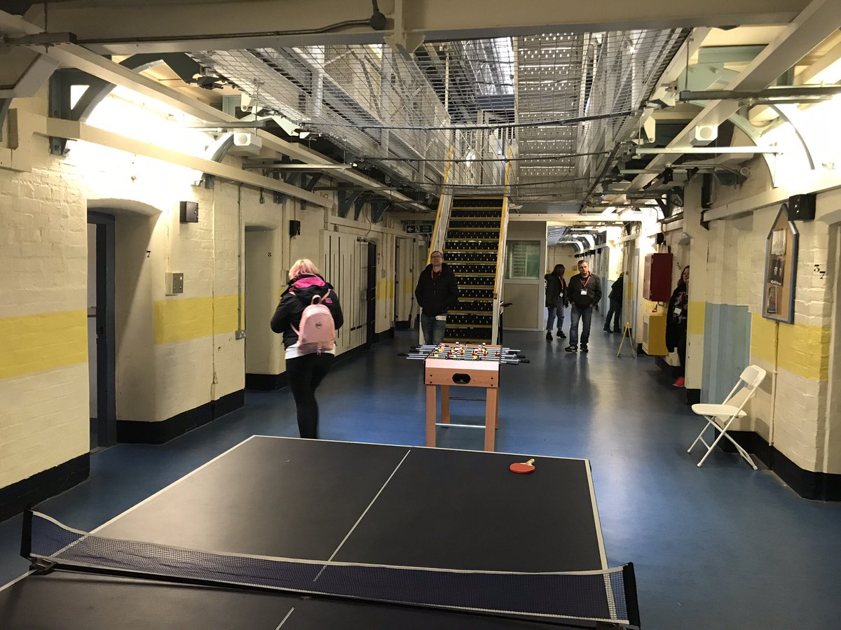 CatrionaWheeler's tweet photo. Had the best day, tour of Shrewsbury prison followed by Italian for lunch with fab company! 😍 #danaprison #shrewsbury #jailhousetoursdana @JailhouseTours https://t.co/nsxX1tfH0A