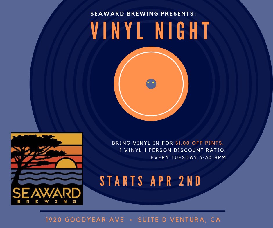 Look what's coming our way in April! #vinyl #ventura #drinklocal