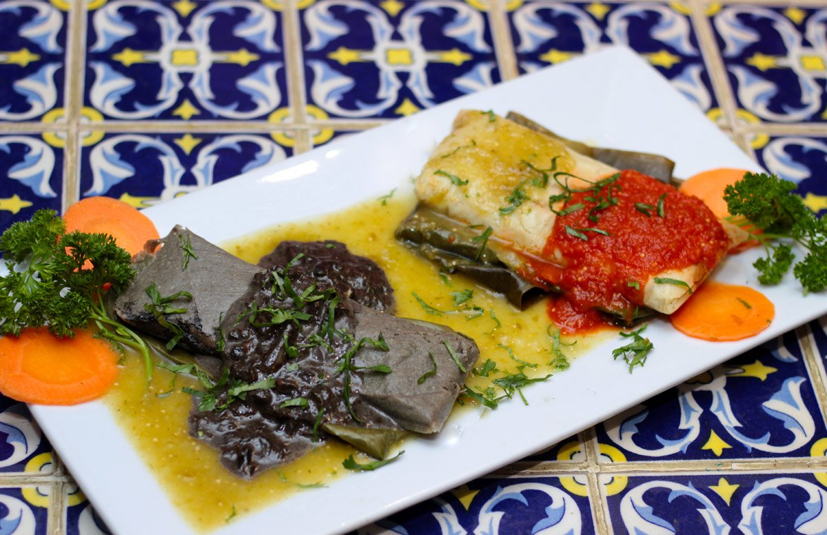 CASAROMERO72's tweet photo. We have pork and vegetarian tamales served with Huitlacoche sauce and tomatillo sauce. try them on your next visit to Casa Romero. https://t.co/eFpMQhop82