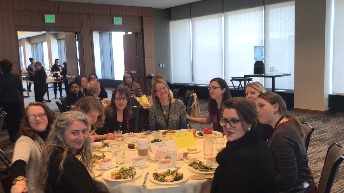 @Mattie_Burkert <a href="/JRichardWFU/">Jessica Richard</a> <a href="/Jane_D_Wessel/">Dr. Jane Wessel</a> @marybethharris @CLennPhillips <a href="/AliceTMcGrath/">Alice McGrath</a> enjoying our lunch!! And our shared solidarity!!