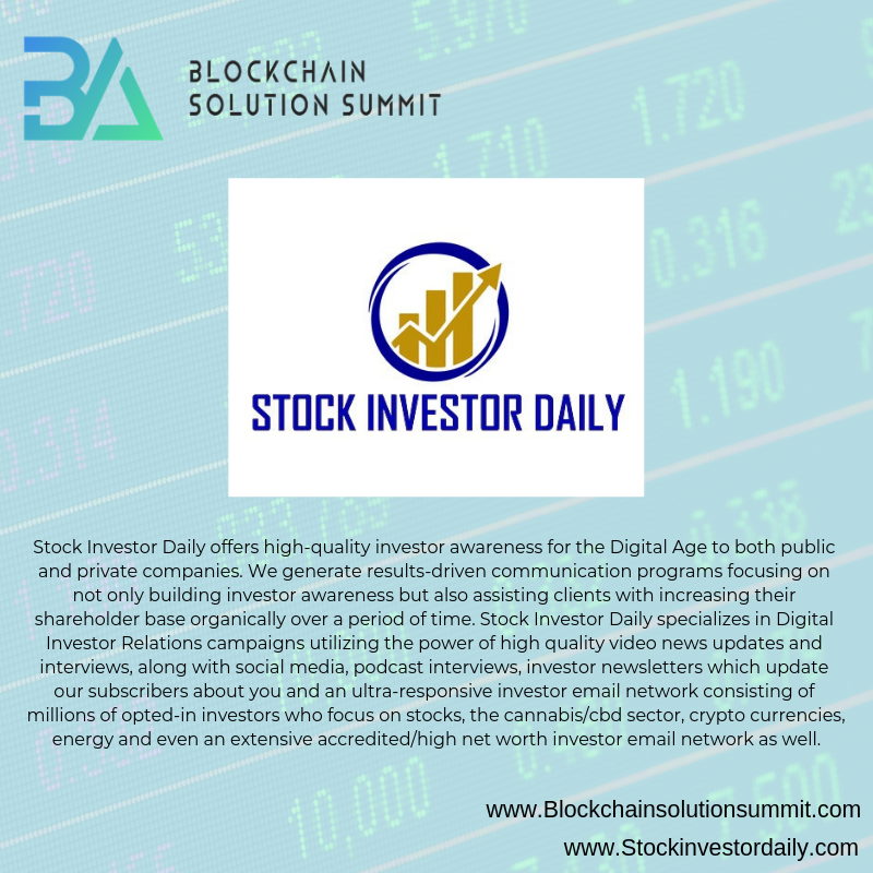 bcssummit's tweet photo. Stock Investor Daily has all of your needs for up to date information on small cap stocks and crypto currency. https://t.co/O7gN7kefXZ more info go to https://t.co/CsyRCxXWkC and be sure to get your tickets for Blockchain Solution Summit April 11, 2019 in LA. https://t.co/6gLTfaJjOd