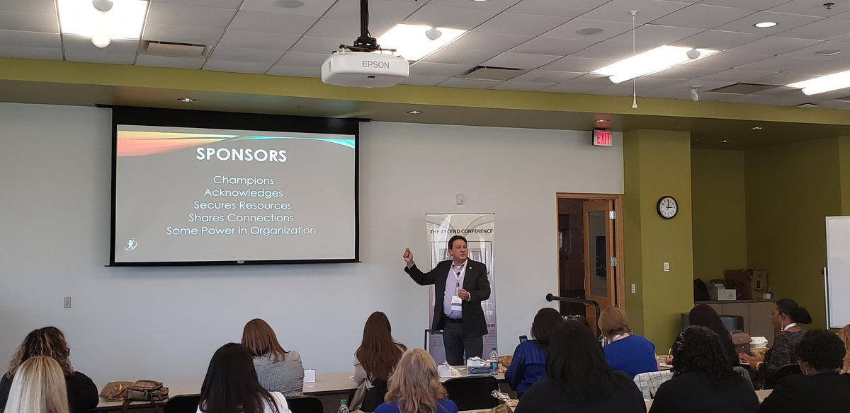 WSRapport's tweet photo. We're learning the difference between sponsors, mentors and coaches from the amazing @sporing  at #Ascend2019 #PositionedHigher @JoynicoleM @IT4PC @LatriciaClariss #PoisedForExcellence https://t.co/C7K68zG8hy