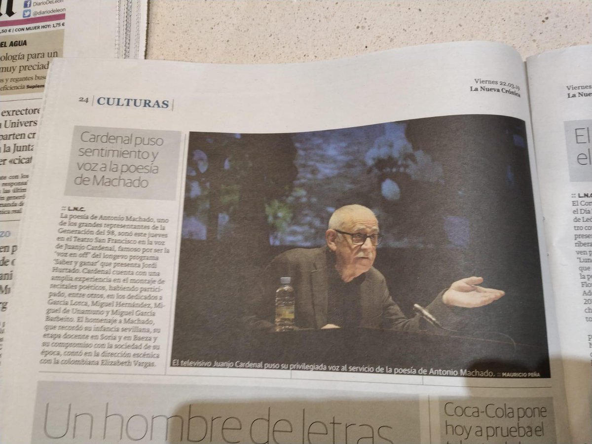 JuanjoCardenalL's tweet photo. Gracias León por acogerme con tanto cariño en el homenaje a Machado. Nos volvemos a ver muy pronto. https://t.co/EezXefXxML