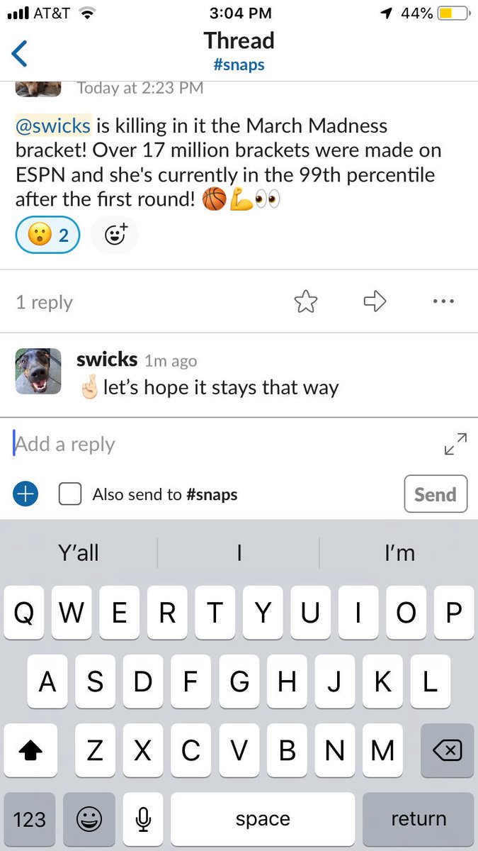 scientistswicks's tweet photo. My March Madness Bracket is off to a good start! Howβs yours? π #LetsGoDuke #LetsGoWofford #LetsGoVirginia https://t.co/vHjLgi3cB3