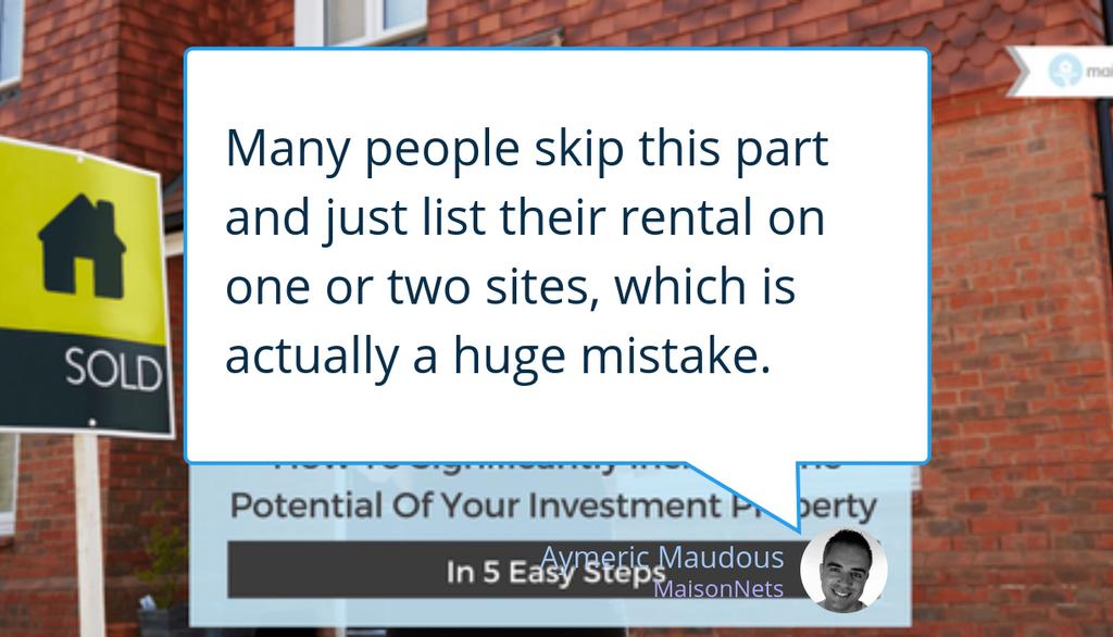 MaisonNets's tweet photo. Consider niche listing sites such as @Stayz, @CampInMyGarden, @CouchSurfing, and @FlipKey to get more bookings and find good tenants: https://t.co/l7fVUCPppT #Airbnb #property #investment #MaisonNets https://t.co/U8DCNZOMwD