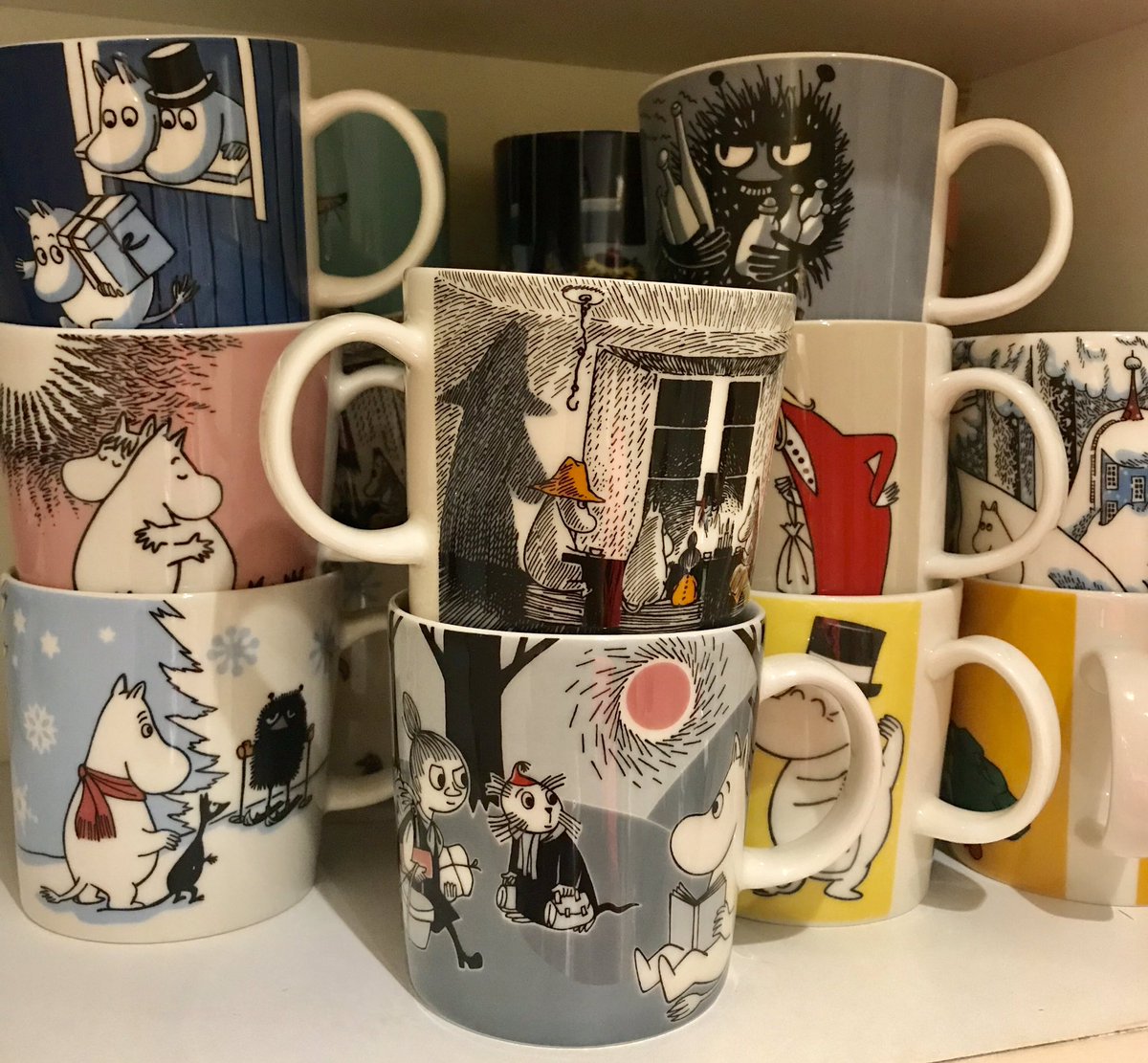 Coffee & #Moomin mugs, doesn’t get much more #Finnish than that. #TracesOfNorth in #London @MoominOfficial @The_Nordics #TheNordics