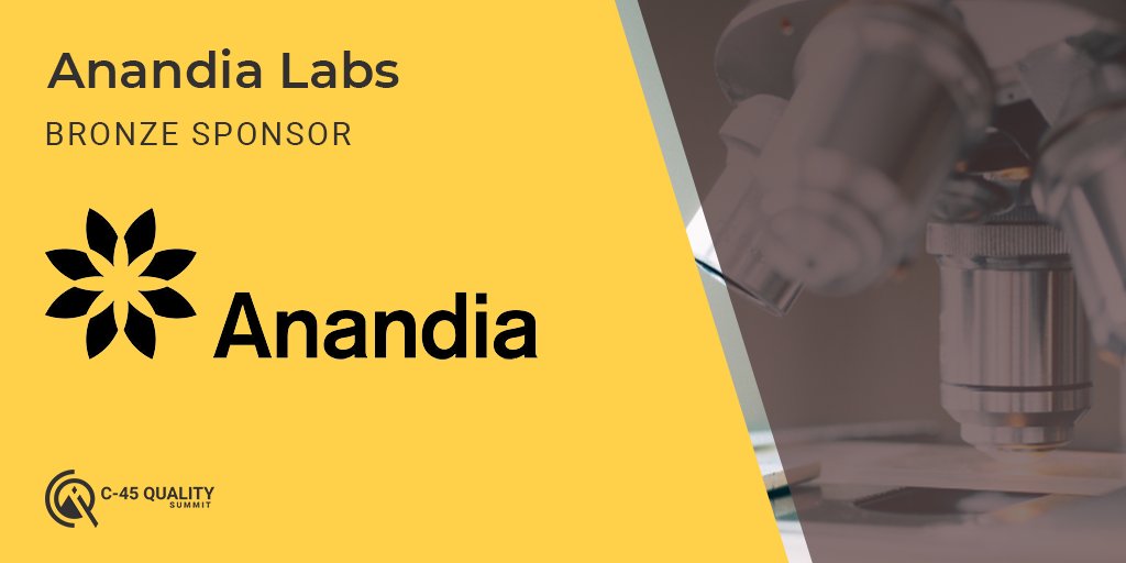 c45QUALITY's tweet photo. Anandia: Quality-control cannabis testing services for licensed producers.⁣
⁣
C45 Quality Summit is honoured to have @anandialabs as a 🥉BRONZE Sponsor of our upcoming event (April 23-25)⁣. 

Get your tickets today at https://t.co/WQIdWXtW42 
⁣ https://t.co/a9rs85C2Ex